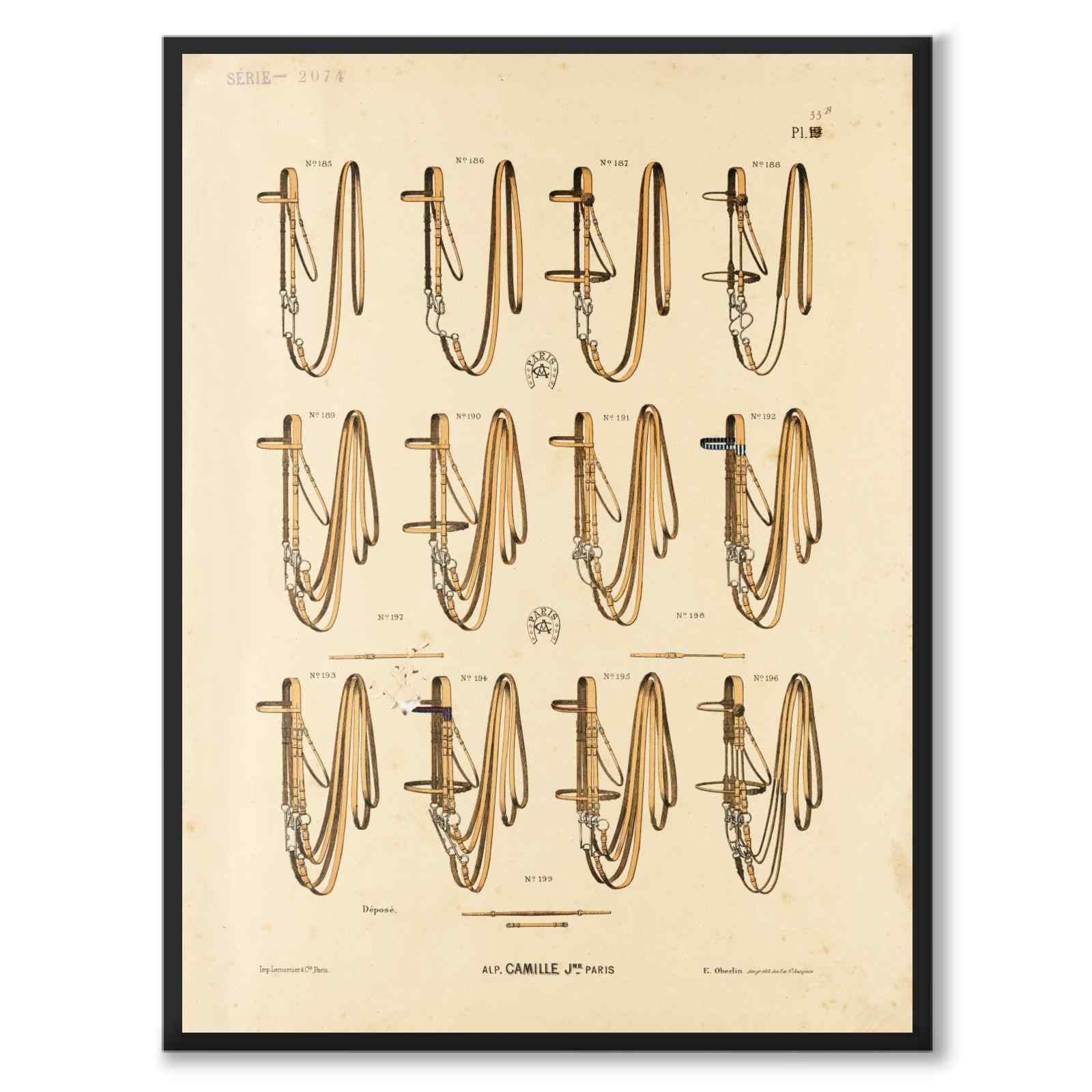 La Sellerie Camille No.33 as a vintage illustration and poster from Historly – full image without white border