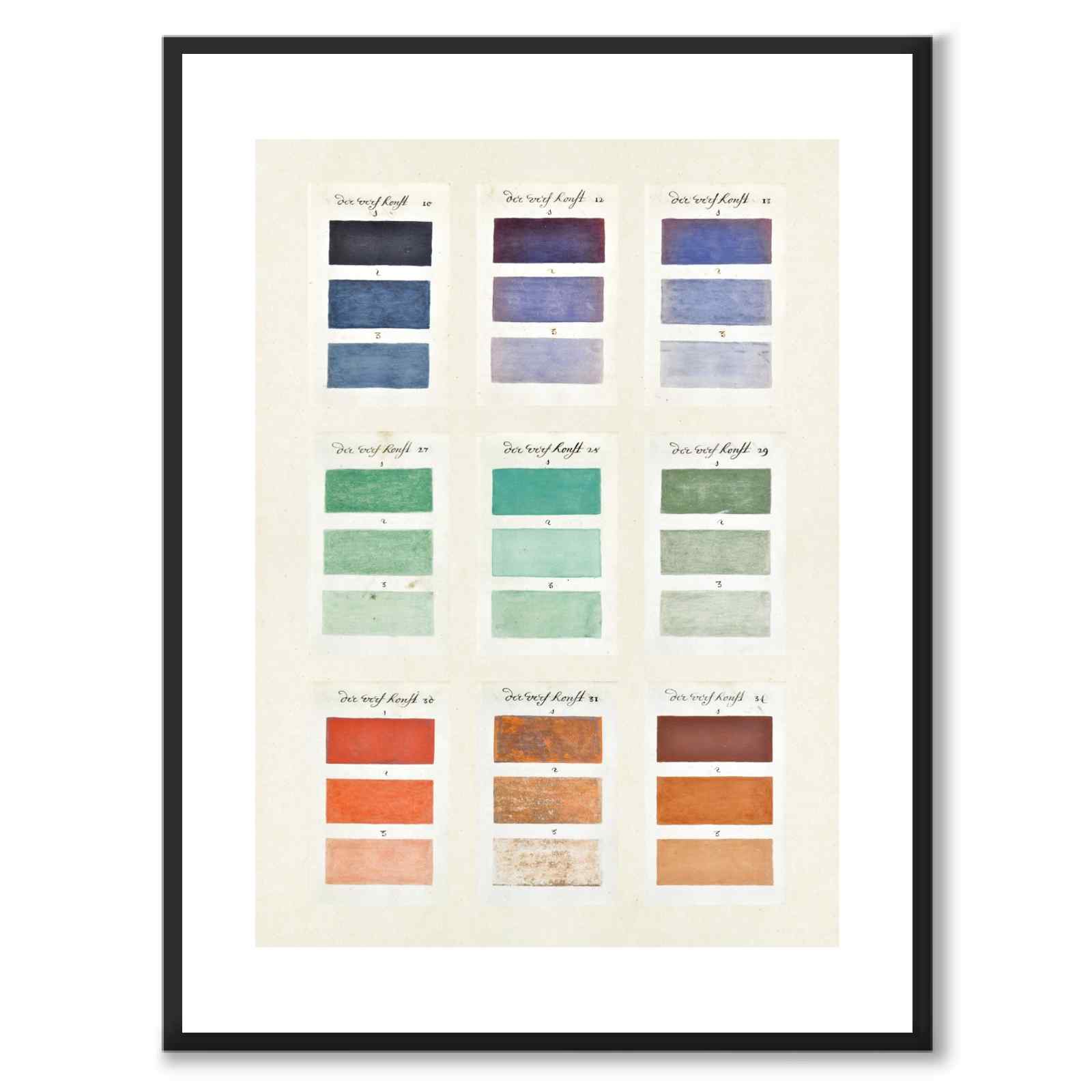 Boogert 1692 som vintageillustration och poster från Historly – med vit kant utan titel