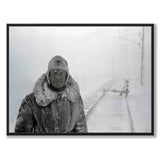 Track Watchman, Riksgränsen 1955 as a historic photograph and poster from Historly – full image without white border