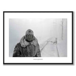 Track Watchman, Riksgränsen 1955 as a historic photograph and poster from Historly – with white border and title