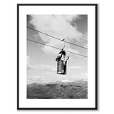 The Cable Car, Riksgränsen 1956 as a historic photograph and poster from Historly – with white border without title