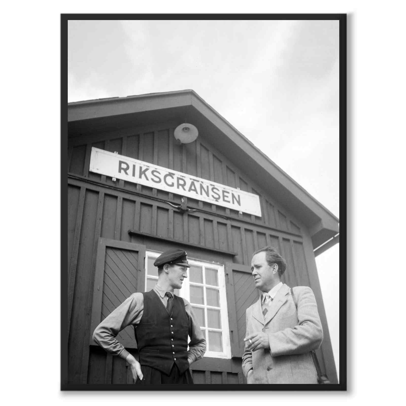 Riksgränsen Station Building 1950 as a historic photograph and poster from Historly – full image without white border