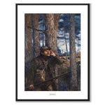The Poacher by Bruno Liljefors as an art poster from Historly – with white border and title