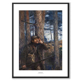 The Poacher by Bruno Liljefors as an art poster from Historly – with white border and title