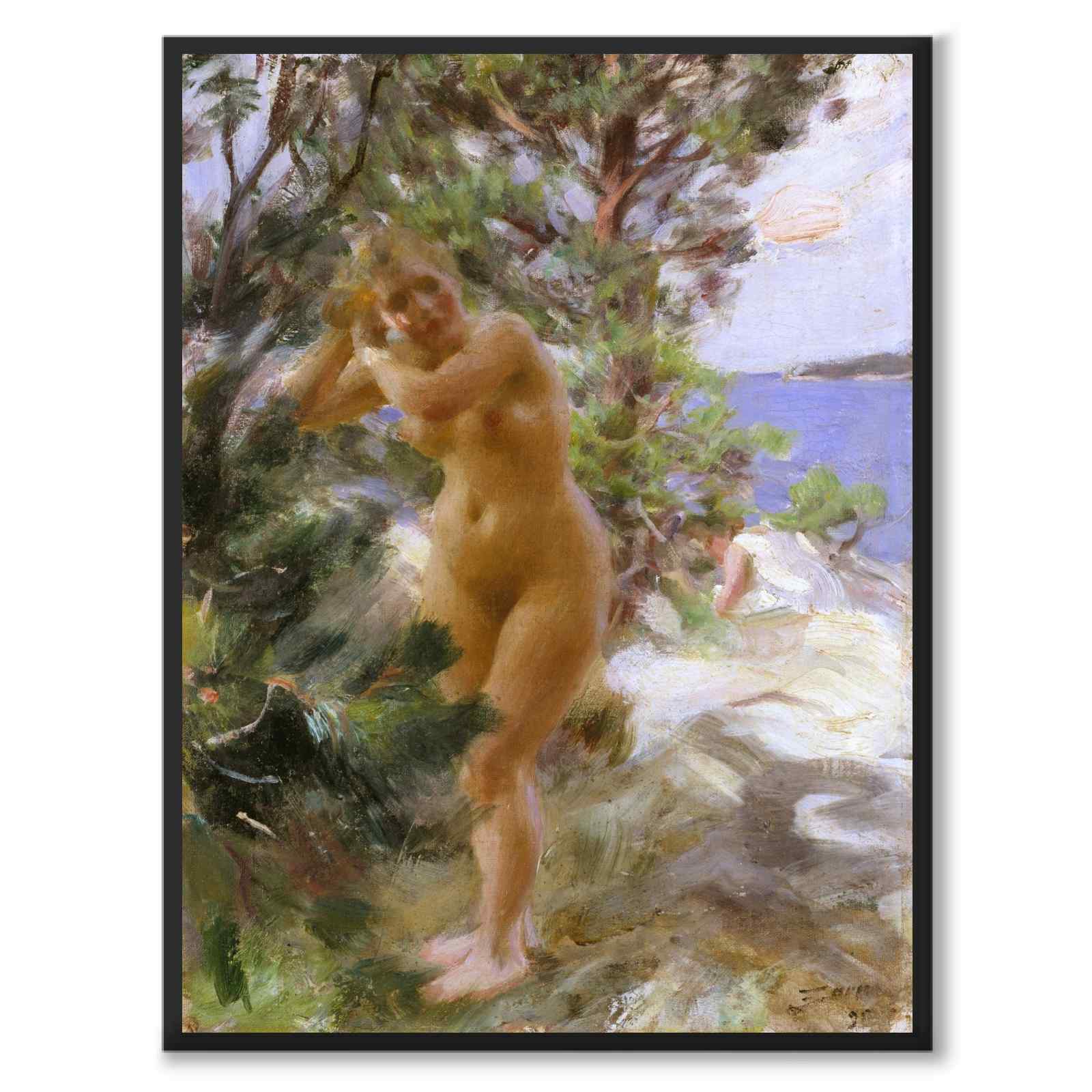 Efter Badet av Anders Zorn som poster från Historly – helbild utan vit kant