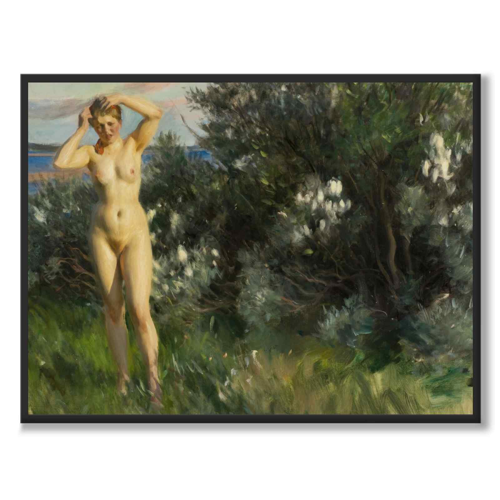 Vid Siljan av Anders Zorn som poster från Historly – helbild utan vit kant