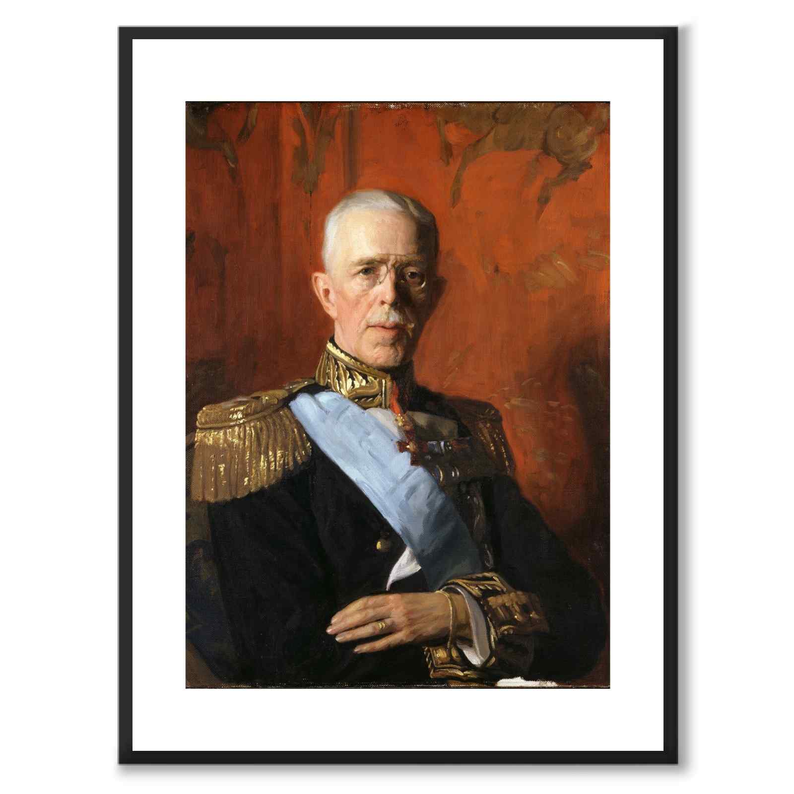Gustav V som konstposter från Historly – med vit kant utan titel