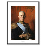 Gustav V som konstposter från Historly – med vit kant och titel