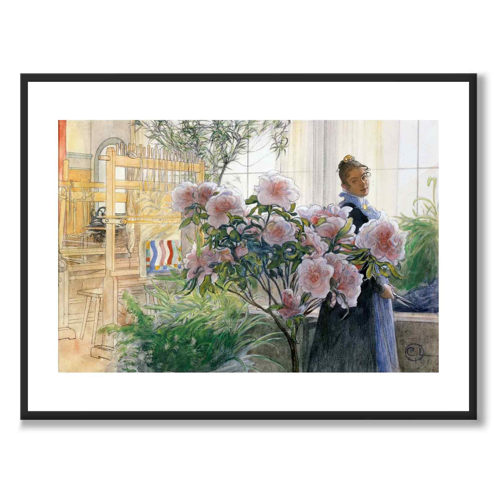 Azalea av Carl Larsson som konstposter från Historly – med vit kant utan titel
