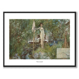 Frilufts-ateljé av Carl Larsson som konstposter från Historly – med vit kant och titel