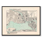 Riddarfjärden 1928 as a historic map and poster from Historly – full image without white border