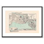 Riddarfjärden 1928 as a historic map and poster from Historly – with white border without title
