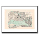Riddarfjärden 1928 as a historic map and poster from Historly – with white border without title
