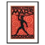 Tenngjuteriet Mars som vintageillustration och poster från Historly – med vit kant utan titel