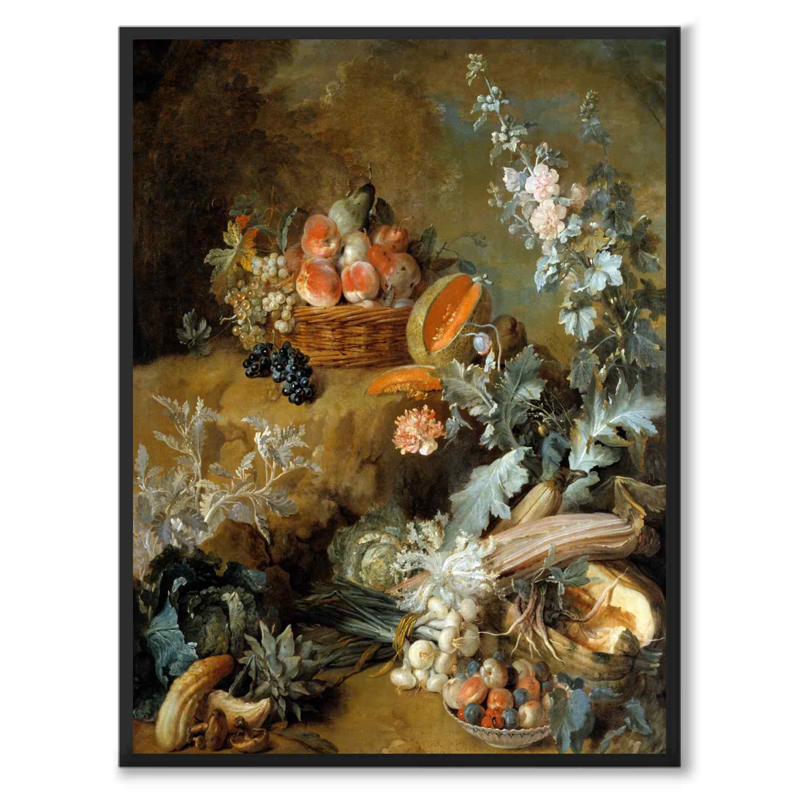 Still Life with Fruit and Vegetables as an art poster from Historly – full image without white border
