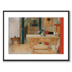 Söndagsvila av Carl Larsson som konstposter från Historly – med vit kant utan titel