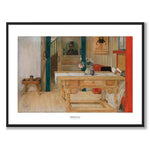 Söndagsvila av Carl Larsson som konstposter från Historly – med vit kant och titel