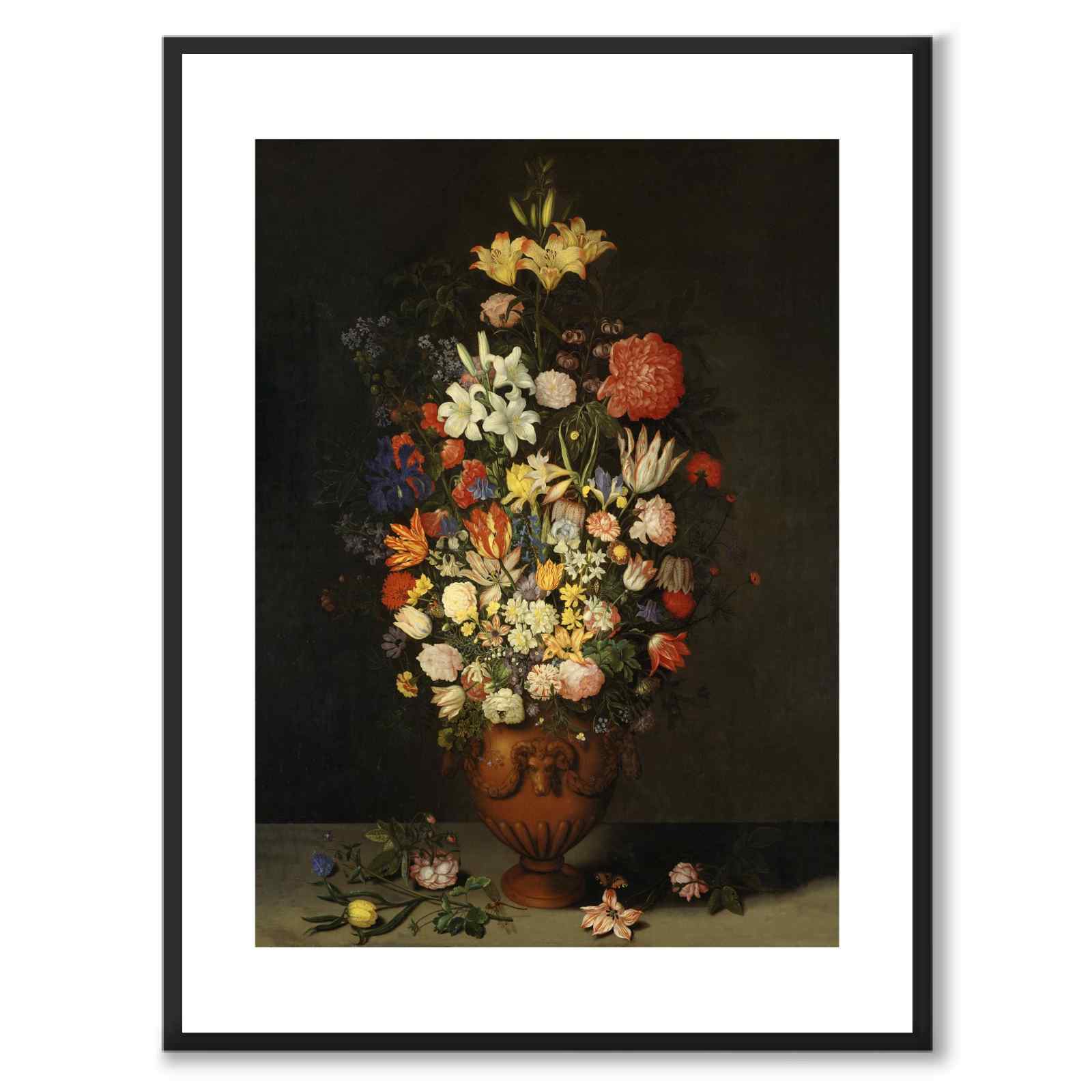 Still Life with a Vase of Flowers som konstposter från Historly – med vit kant utan titel