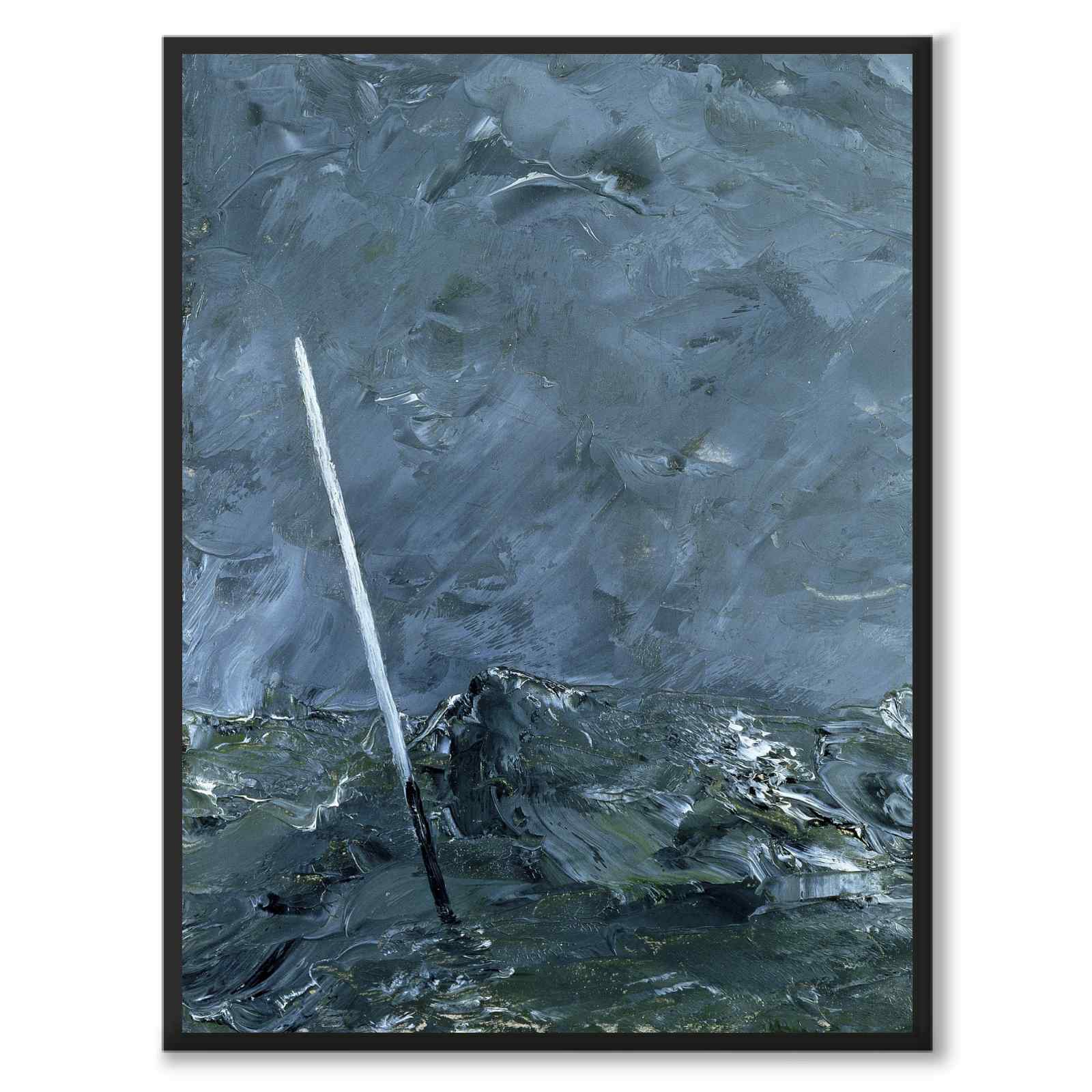 Stormy Sea. Buoy without Top Mark by August Strindberg as an art poster from Historly – full image without white border