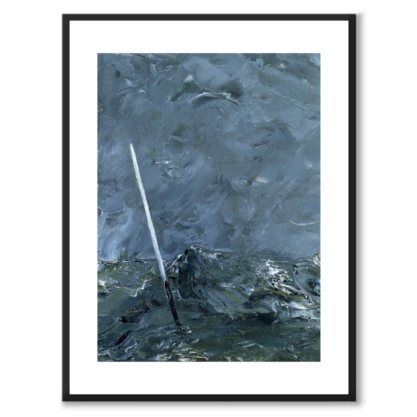 Stormy Sea. Buoy without Top Mark by August Strindberg as an art poster from Historly – with white border without title