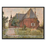 Sundborns Gamla Kyrka av Carl Larsson som konstposter från Historly – helbild utan vit kant