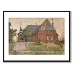 Sundborns Gamla Kyrka av Carl Larsson som konstposter från Historly – med vit kant utan titel
