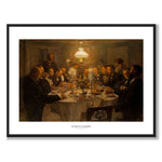 An Artist's Gathering som konstposter från Historly – med vit kant och titel