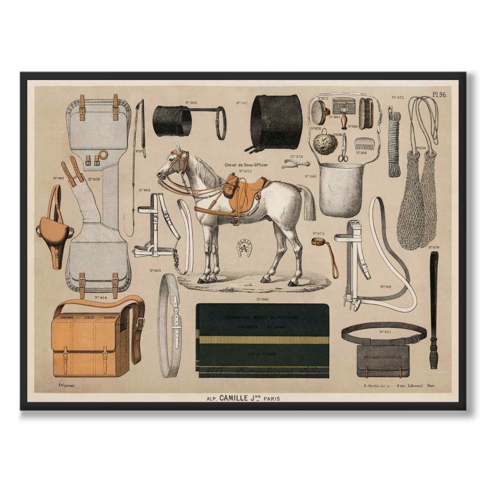 Camille som vintageillustration och poster från Historly – helbild utan vit kant