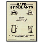 Safe Stimulants som vintageillustration och poster från Historly – helbild utan vit kant