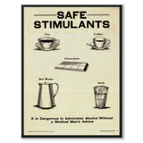 Safe Stimulants som vintageillustration och poster från Historly – helbild utan vit kant