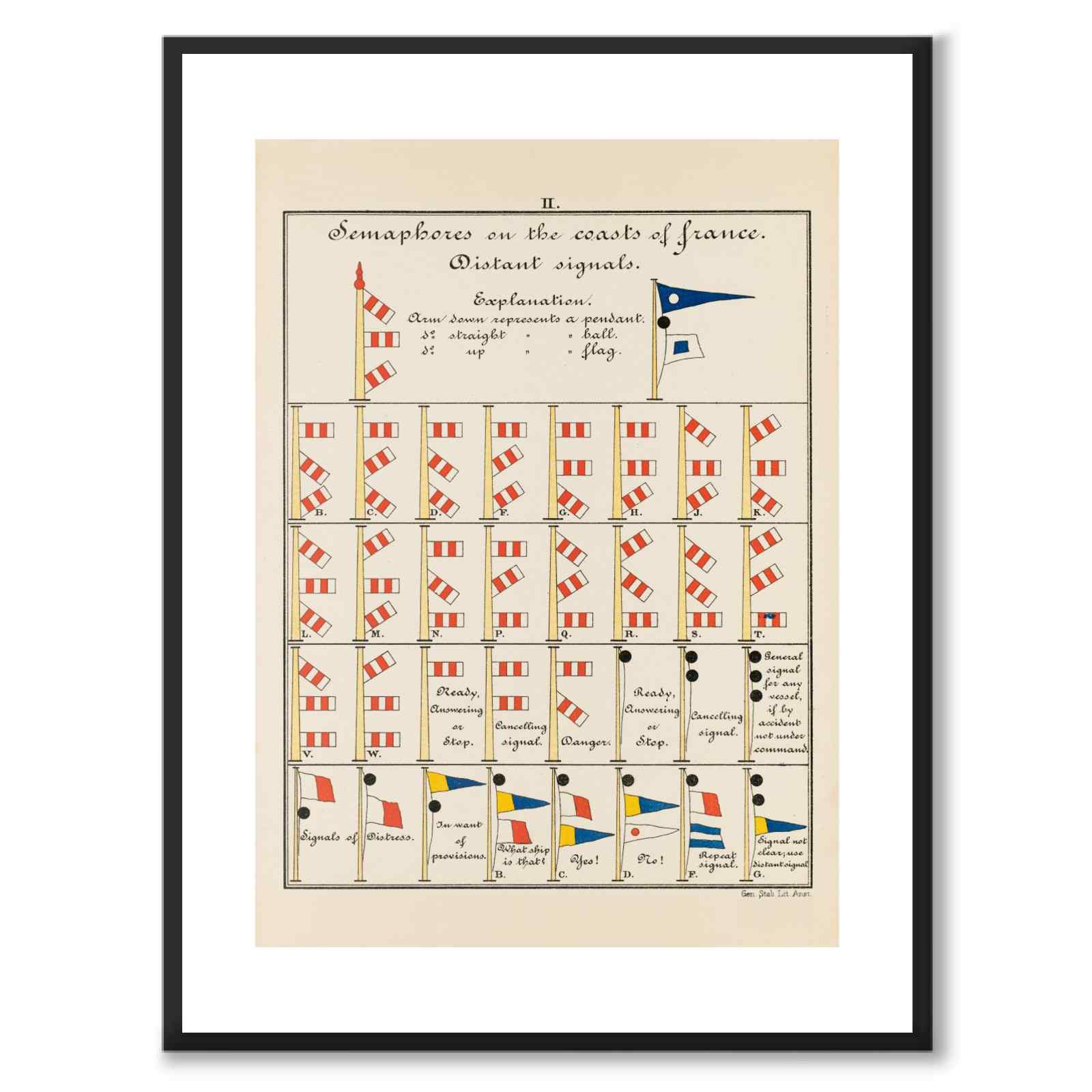 Nautical som vintageillustration och poster från Historly – med vit kant utan titel