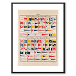 Nautical som vintageillustration och poster från Historly – med vit kant utan titel