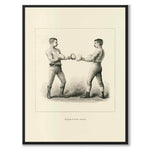 Boxing as a vintage illustration and poster from Historly – full image without white border