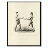 Boxing as a vintage illustration and poster from Historly – full image without white border