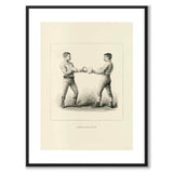 Boxing as a vintage illustration and poster from Historly – with white border without title
