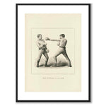 Boxing som vintageillustration och poster från Historly – med vit kant utan titel
