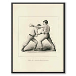 Boxing as a vintage illustration and poster from Historly – full image without white border
