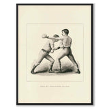 Boxing as a vintage illustration and poster from Historly – full image without white border