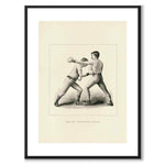 Boxing as a vintage illustration and poster from Historly – with white border without title