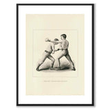 Boxing as a vintage illustration and poster from Historly – with white border without title