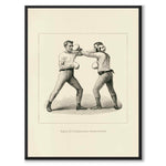 Boxing as a vintage illustration and poster from Historly – full image without white border