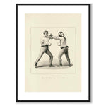 Boxing as a vintage illustration and poster from Historly – with white border without title