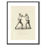 Boxing as a vintage illustration and poster from Historly – with white border without title