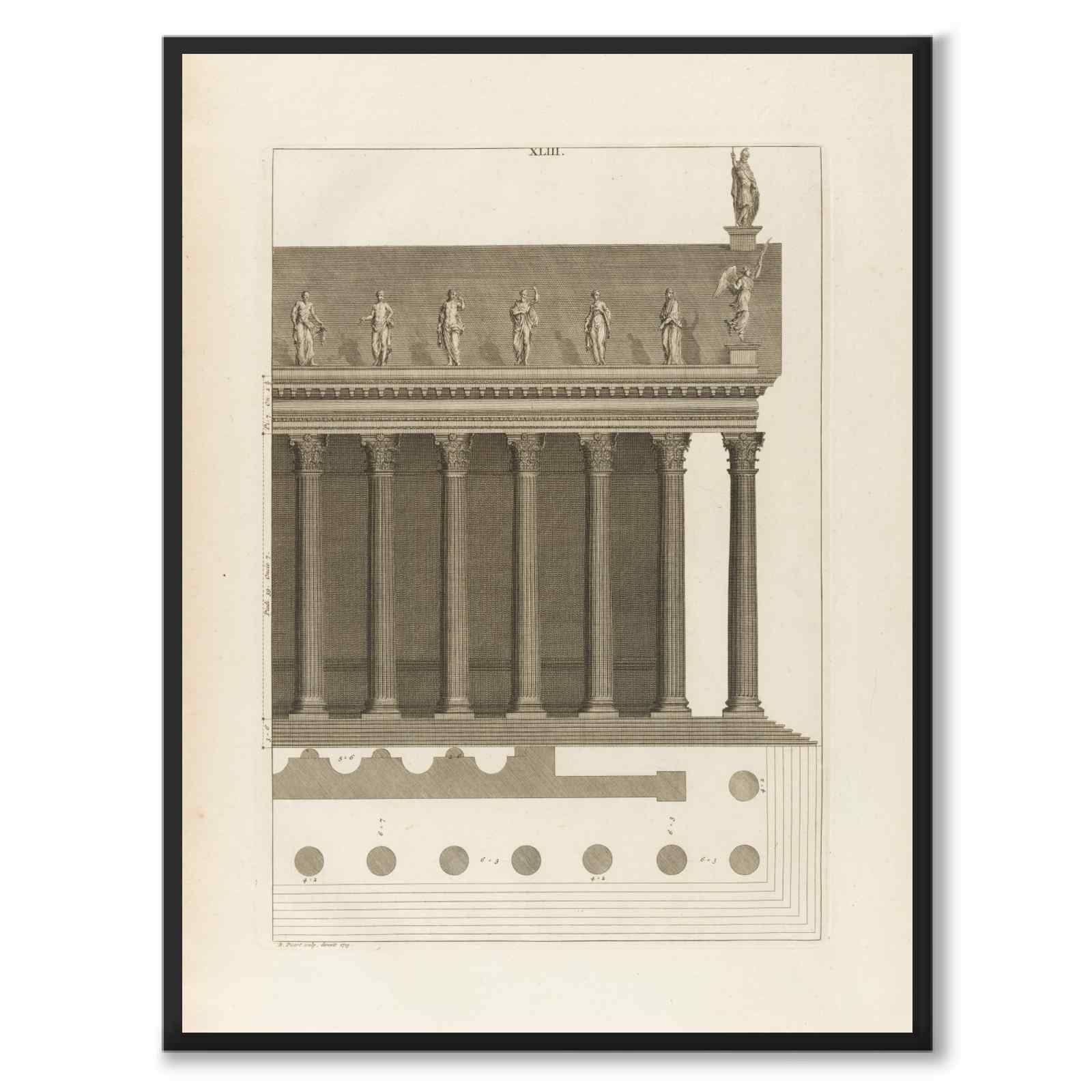Palladio som vintageillustration och poster från Historly – helbild utan vit kant
