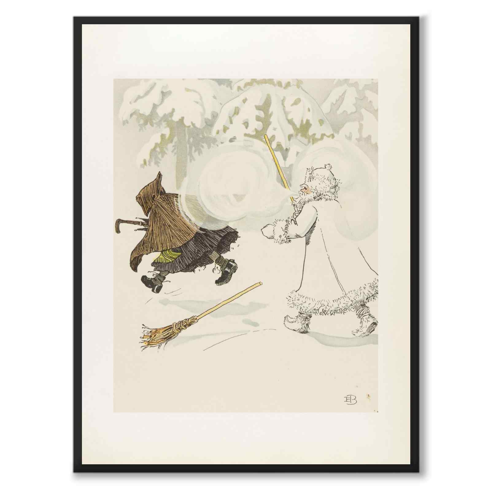 Olles Skidfärd som poster med nordisk mytologi och folktro från Historly – helbild utan vit kant