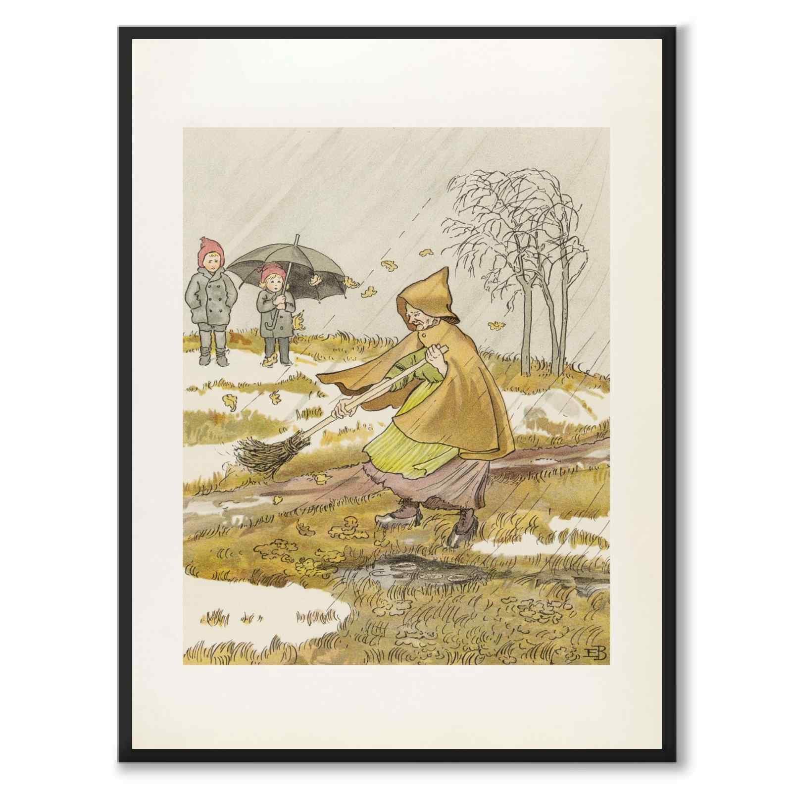 Olles Skidfärd som poster med nordisk mytologi och folktro från Historly – helbild utan vit kant