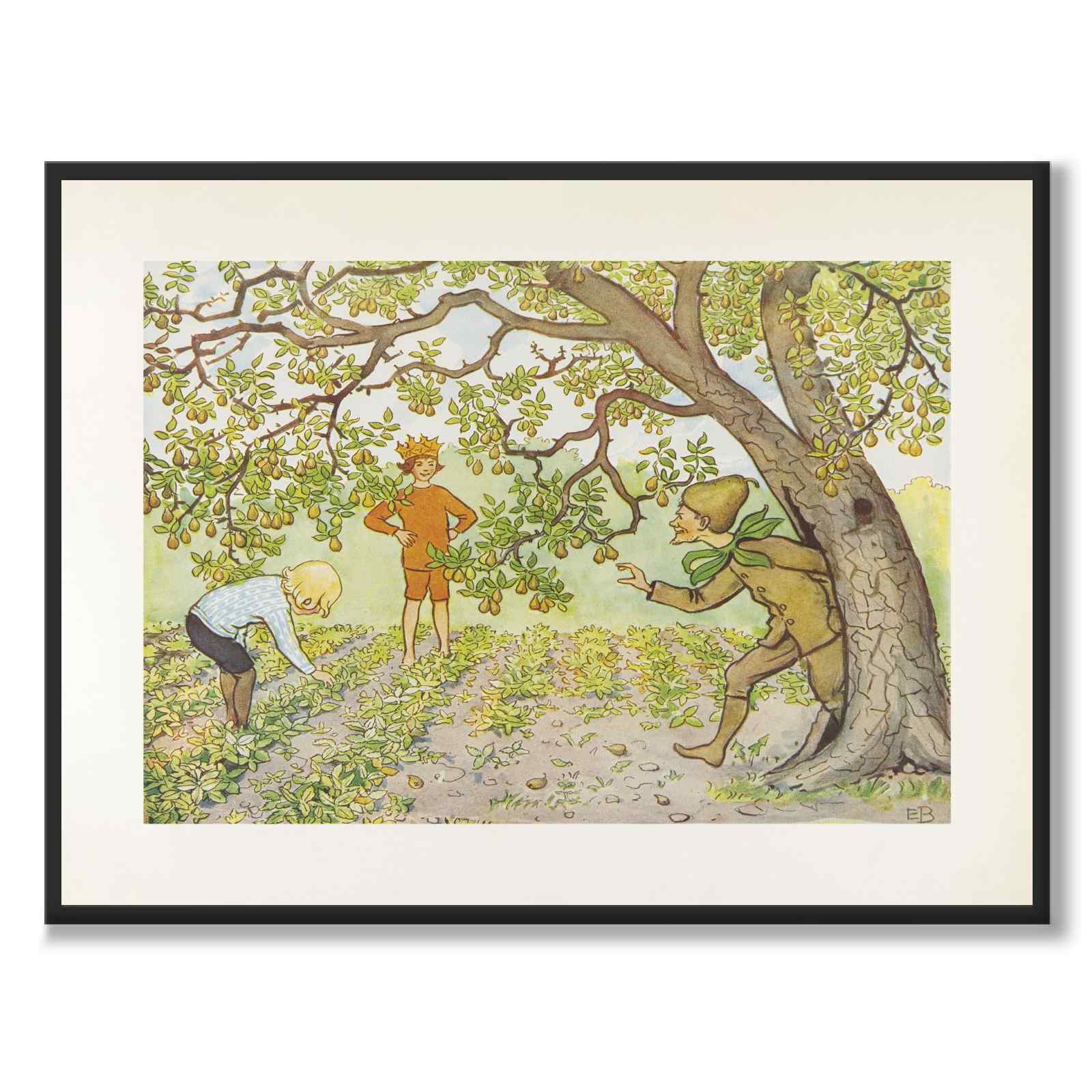 Lasse-liten i trädgården as a poster with Nordic mythology and folklore from Historly – full image without white border