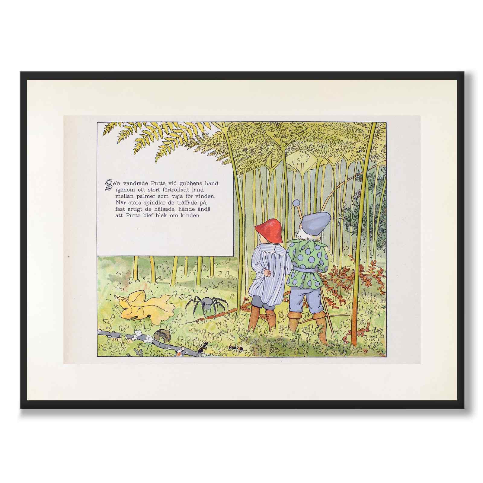 Putte's Adventures in Blueberry Forest as a poster for a children's room from Historly – full image without white border