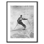 Ski som historiskt fotografi och poster från Historly – med vit kant och titel