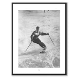 Ski som historiskt fotografi och poster från Historly – med vit kant och titel